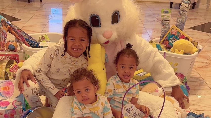 Nick Cannon mit seinen Kindern Golden Sagon, Rise Messiah, Powerful Queen