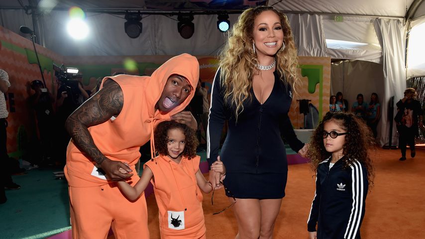 Nick Cannon, Mariah Carey und ihre Kinder Moroccan und Monroe im März 2017
