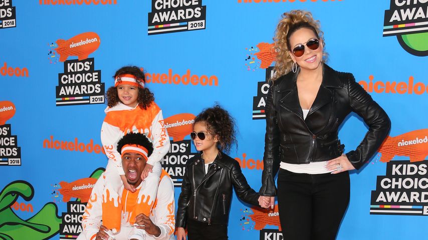 Nick Cannon, seine Ex Mariah Carey und deren Kids im Jahr 2018