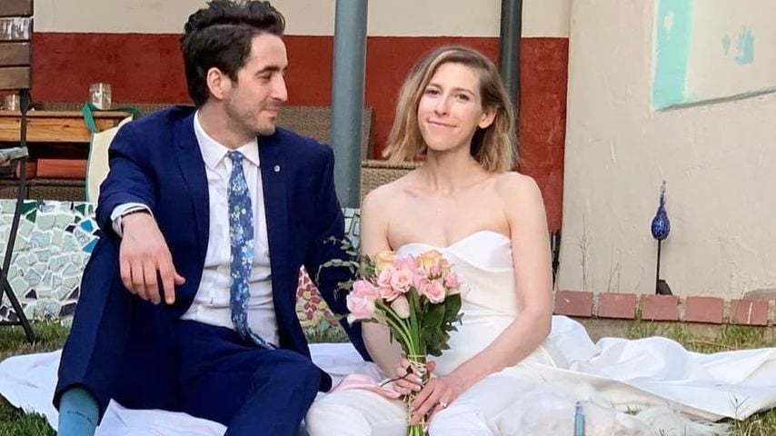 Nick Cron-DeVico und Eden Sher an ihrem Hochzeitstag