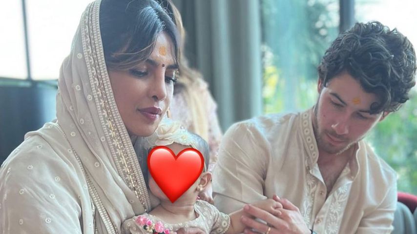 Nick Jonas, Priyanka Chopra und ihre Tochte Malti im Oktober 2022