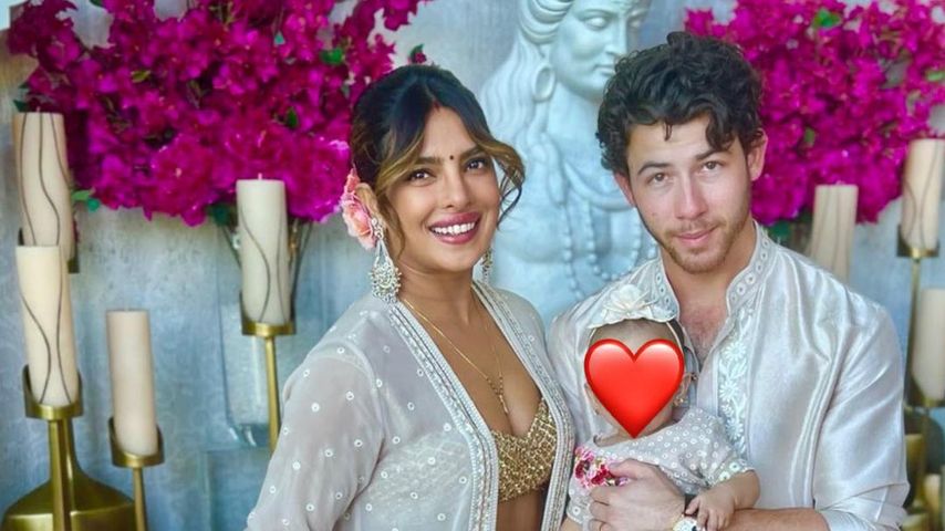 Nick Jonas, Priyanka Chopra und ihre Tochte Malti im Oktober 2022