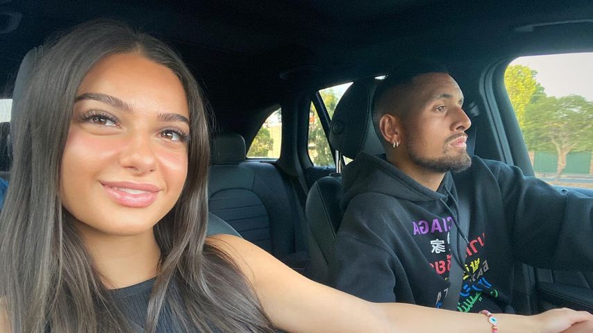 Tennis-Star Nick Kyrgios und Costeen Hatzi im Januar 2022