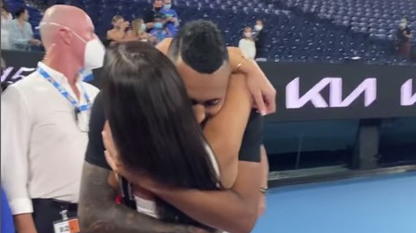 Nick Kyrgios und Costeen Hatzi bei den Australien Open 2022
