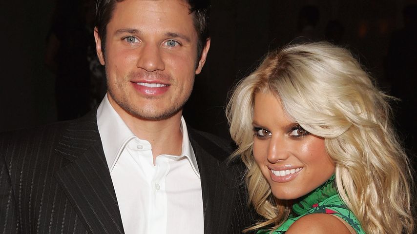 Nick Lachey und Jessica Simpson bei einer Fashion Show im November 2005