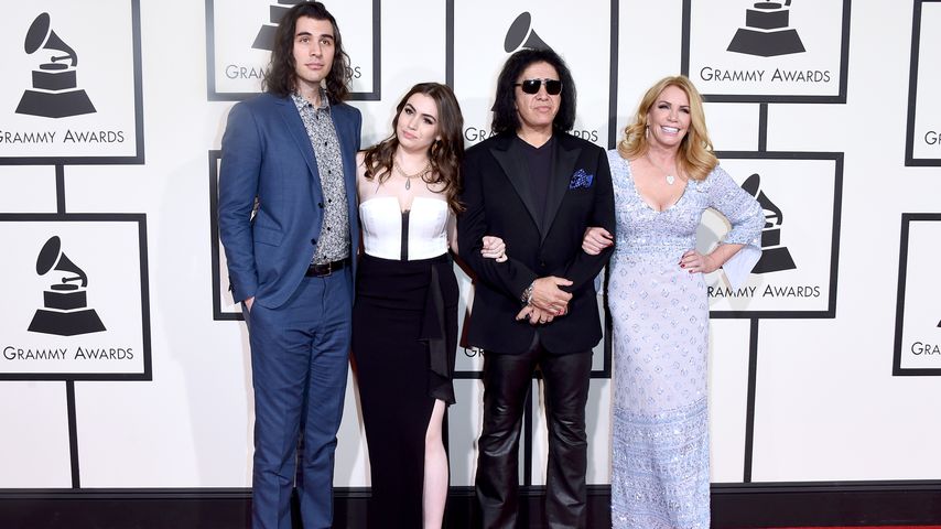 Nick, Sophie und Gene Simmons und Shannon Tweed im Februar 2016