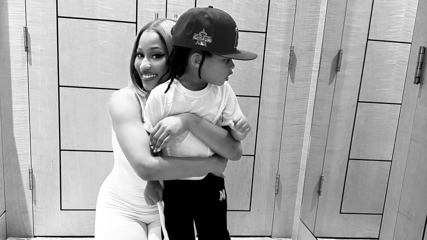 Nicki Minaj mit ihrem Sohn Papa Bear