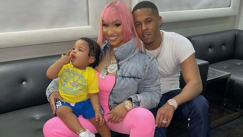 Nicki Minaj und ihr Ehemann Kenneth Petty mit ihrem Sohn, März 2022