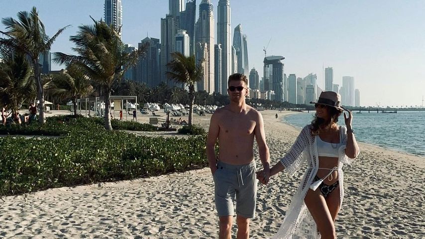 Nico Hülkenberg und Egle Ruskyte im April 2021