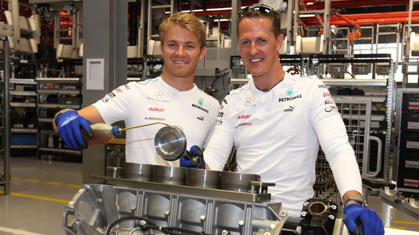 Nico Rosberg und Michael Schumacher