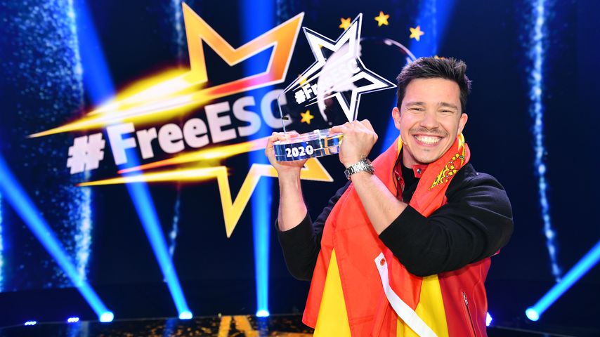 So ausgelassen feierte Nico Santos seinen #FreeESC-Sieg!