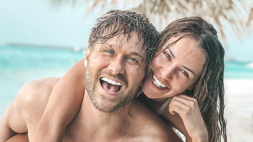 Nico Schwanz und Julia Prokopy im Urlaub in der Karibik