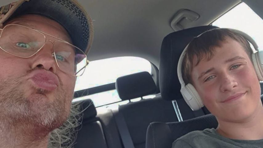 Nico Schwanz und sein Sohn Damian, März 2025