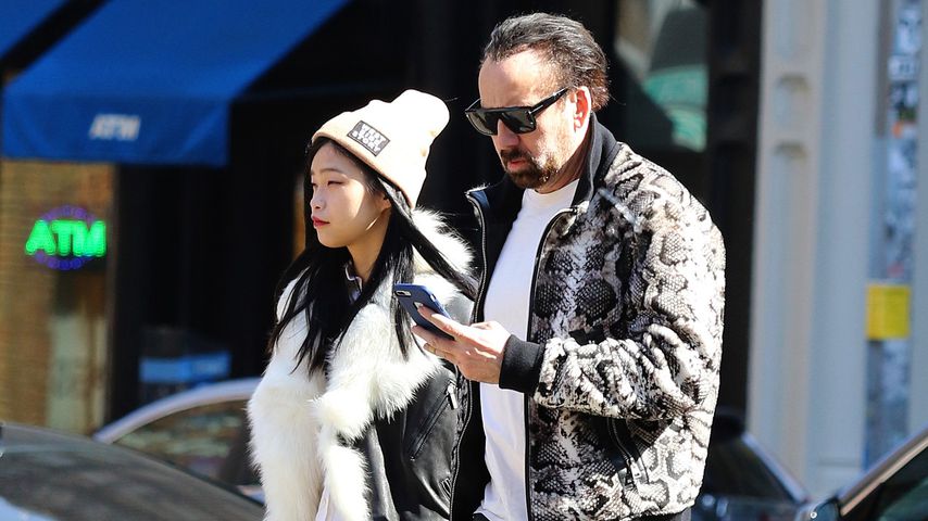 Nicolas Cage mit seiner vermeintlich neuen Freundin Riko Shibata im März 2020