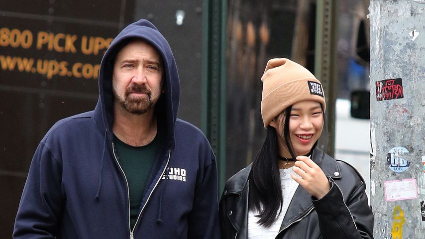 Nicolas Cage und Riko Shibata im März 2020