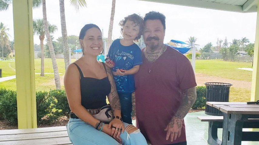 Nicole Boyd und Bam Margera mit ihrem Sohn, April 2022