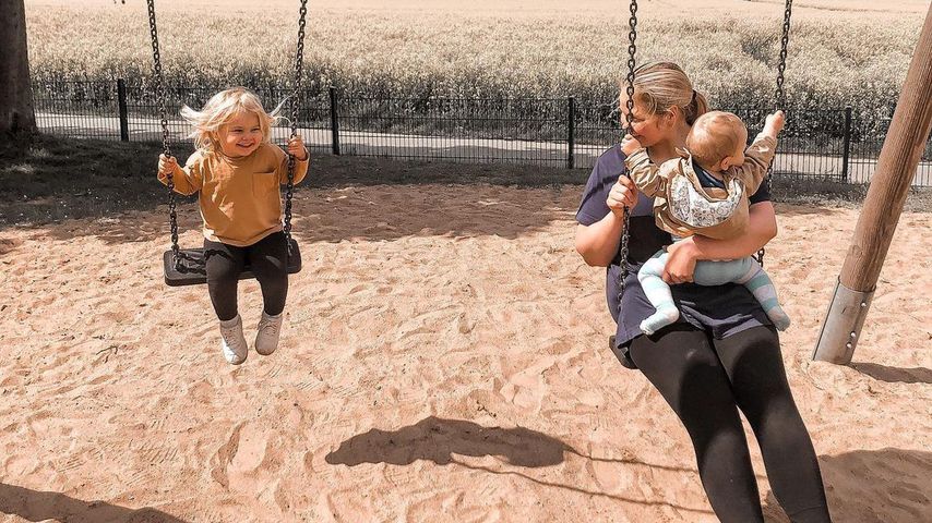 Nicole Handwerker mit ihren Kindern