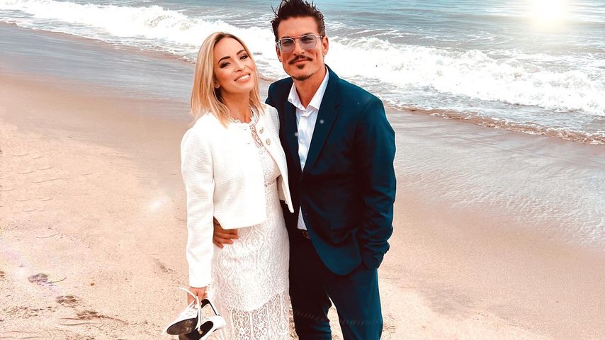 Nicole und Chris Töpperwien bei ihrer Hochzeit im Mai 2022
