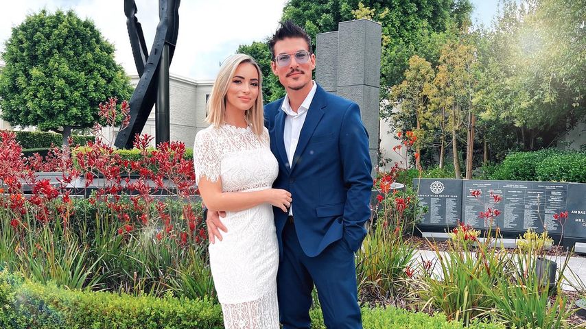Nicole und Chris Töpperwien bei ihrer Hochzeit im Mai 2022