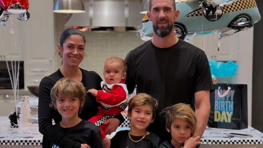 Nicole und Michael Phelps mit ihren Söhnen, Januar 2025