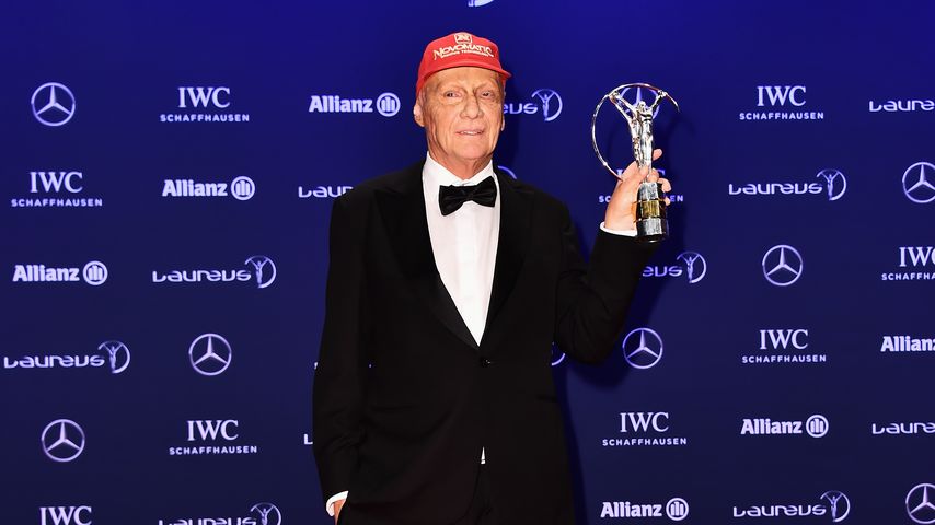 Niki Lauda auf dem roten Teppich der Laureus World Sports Awards 2016
