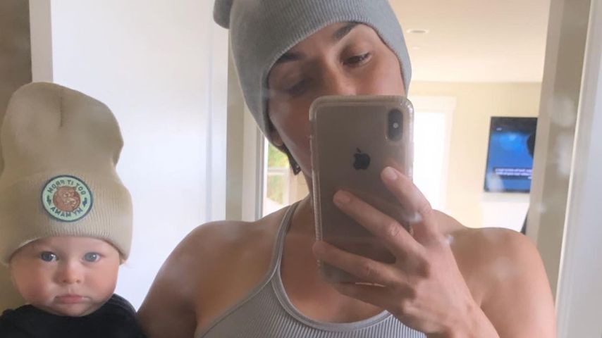 Nikki Bella mit ihrem Sohn Matteo, März 2021