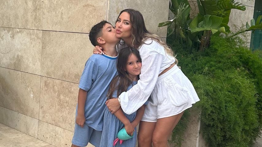 Nina Anhan mit ihren Kindern Noah und Aliyah