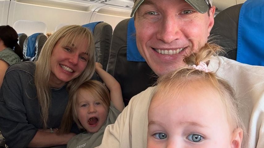 Nina Bezzubova und Evgeny Vinokurov mit ihren Kindern, August 2025