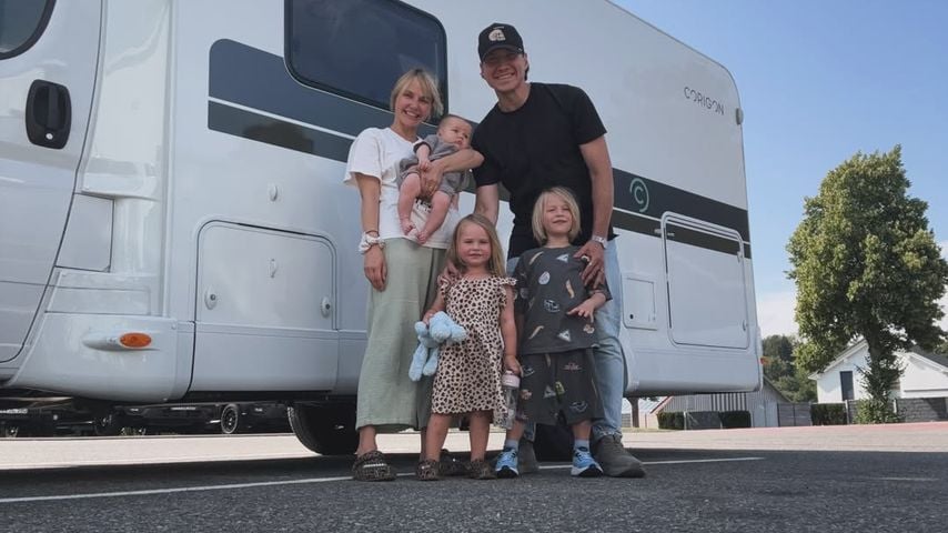 Nina Bezzubova und Evgeny Vinokurov mit ihren Kindern