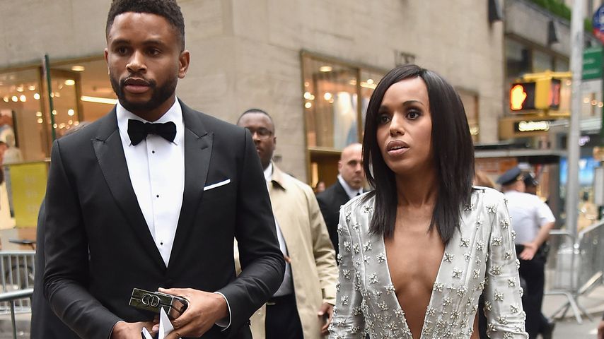 Nnamdi Asomugha mit seiner Frau Kerry Washington in New York