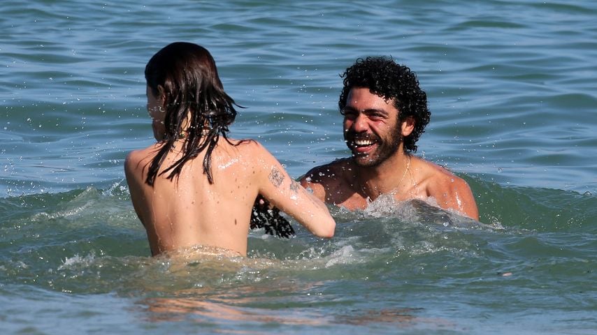 Noah Becker (r.) und seine Freundin Emily Or in Miami