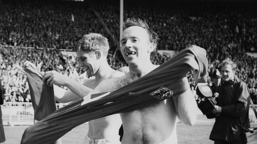Nobby Stiles beim Weltmeisterschaftsfinale im Wembley Stadion, 1966