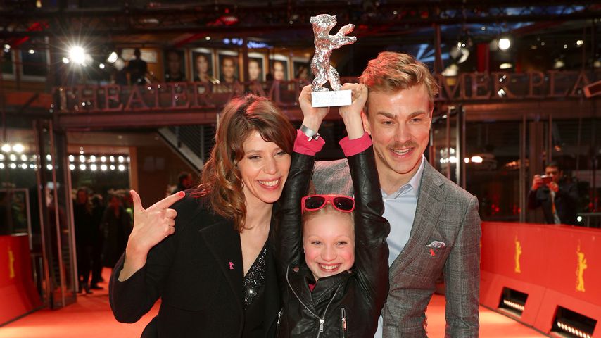 Nora Fingscheidt, Helena Zengel und Albrecht Schuch bei der Berlinale