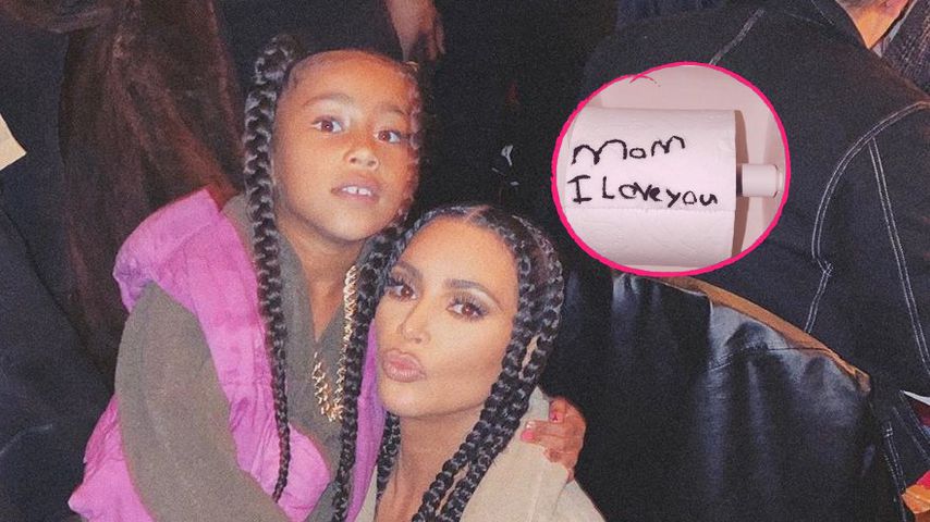 Auf Klopapier: Kim Kardashian bekommt Nachricht von North