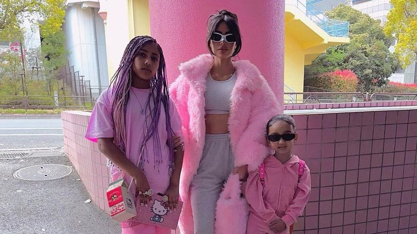 North West, Kim Kardashian und Chicago West im April 2023