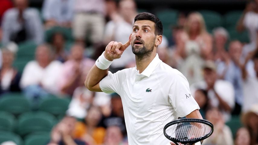 Novak Djokovic im Erstrundenmatch in Wimbledon 2026