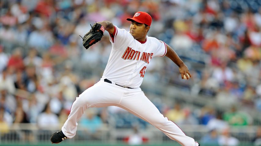 Odalis Perez bei einem Spiel der Washington Nationals