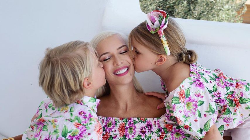 Oksana Kolenitchenko mit ihren Kindern