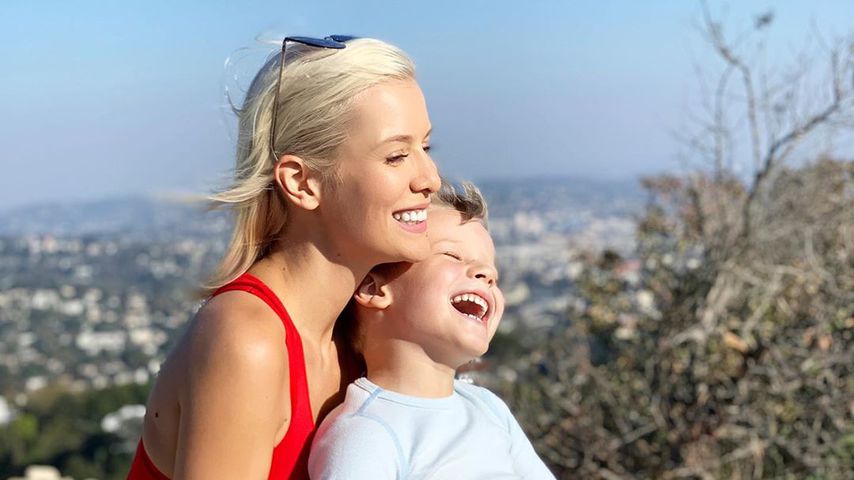 Oksana Kolenitchenko und Milan in Los Angeles, 2020