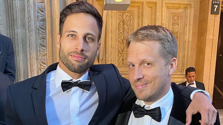 Oliver Pocher mit Ibrahim bei der James-Bond-Premiere, September 2021