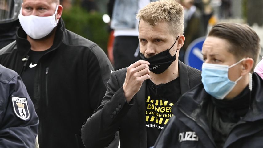 Oliver Pocher bei Protesten in Berlin im Mai 2020
