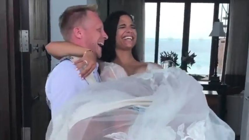 Oliver Pocher und seine Frau Amira im Oktober 2019