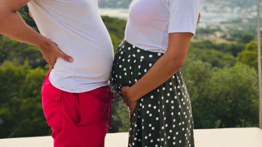 Oliver Pocher und seine Frau Amira beim Bauch-Battle