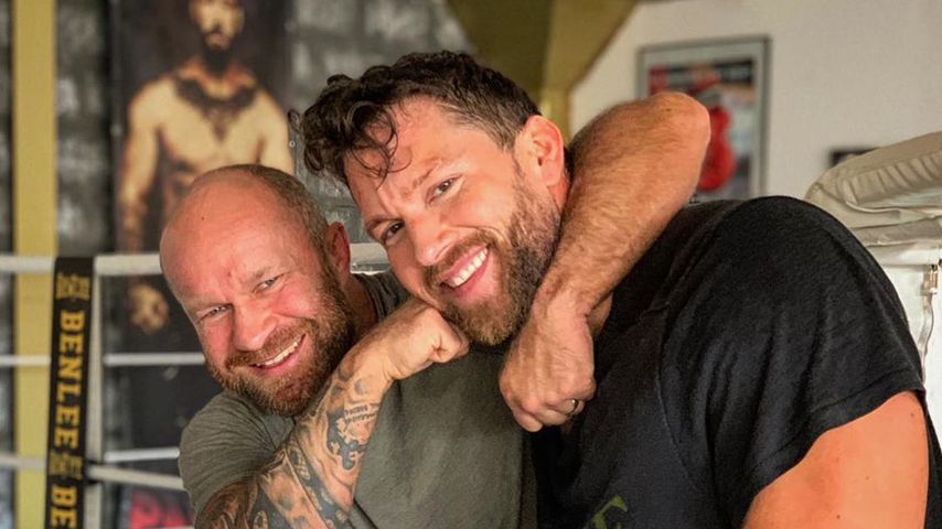 Oliver Sanne (r.) mit seinem Boxtrainer