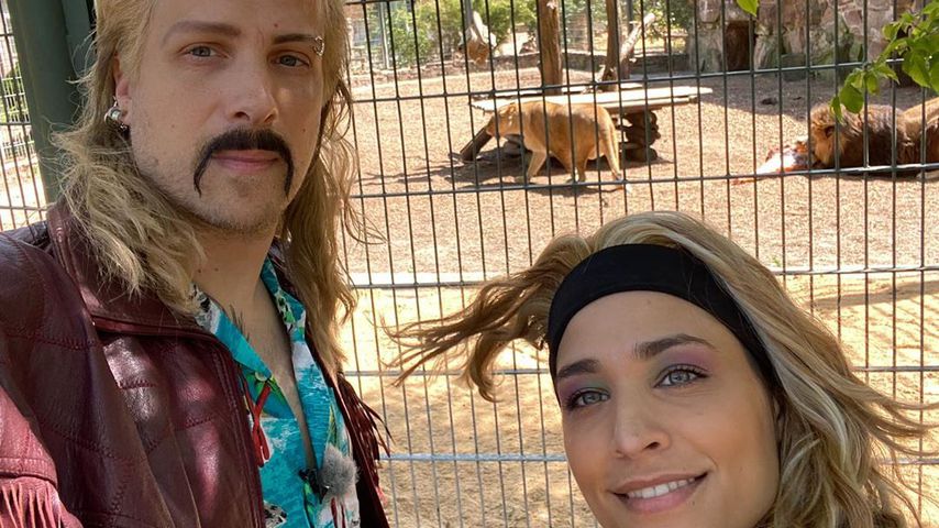 Oliver und seine Frau Amira Pocher als "Tiger King"-Darsteller, Mai 2020