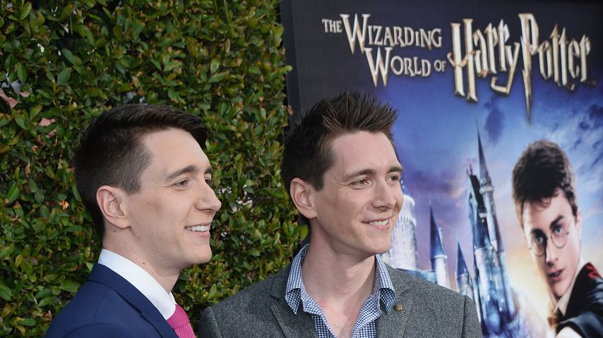 Oliver und James Phelps bei einer "Harry Potter"-Premiere im April 2016
