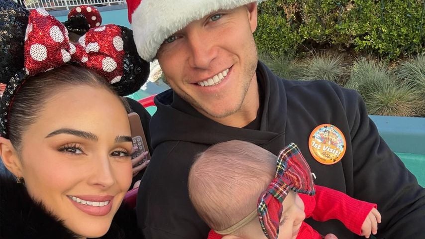 Olivia Culpo und Christian McCaffrey mit ihrer Tochter Colette, Dezember 2025