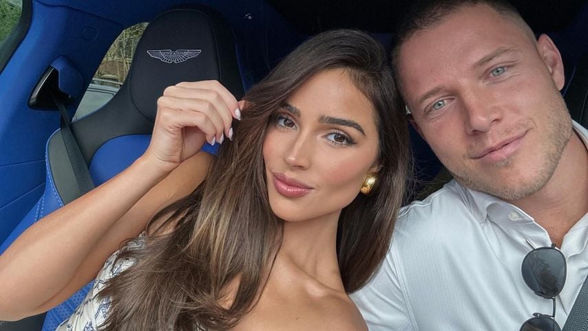Olivia Culpo und Christian McCaffrey im April 2024