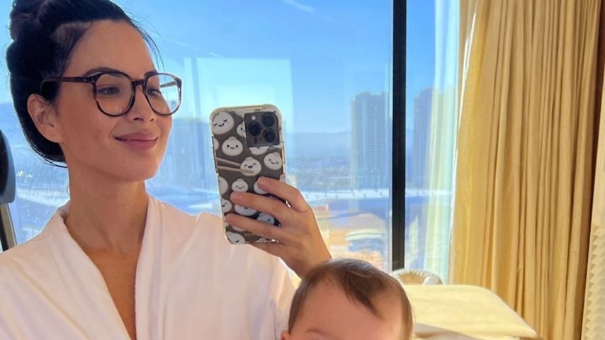 Olivia Munn mit ihrem Sohn Malcom