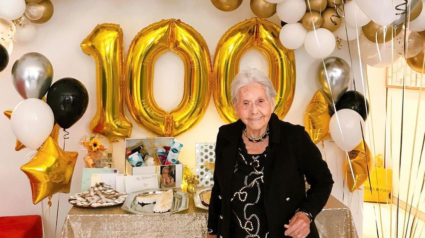 Oma Hedel an ihrem 100. Geburtstag
